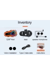 Q08-2X RGB Işıklı Intercom Motosiklet Bluetooth Kulaklık Seti – 2 Kişilik Bağlantı / 1000mAh / IP65
