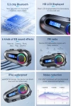 Q08 Kask Kulaklık FM LCD Ekranlı RGB Işıklı Motosiklet Bluetooth Kulaklık – IPX67 Su Geçirmez Gürültü Azaltma 1000mAh