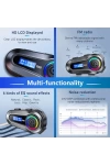 Q08 Kask Kulaklık FM LCD Ekranlı RGB Işıklı Motosiklet Bluetooth Kulaklık – IPX67 Su Geçirmez Gürültü Azaltma 1000mAh