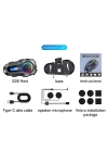 Q08 Kask Kulaklık FM LCD Ekranlı RGB Işıklı Motosiklet Bluetooth Kulaklık – IPX67 Su Geçirmez Gürültü Azaltma 1000mAh