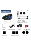 Q28 2X Motosiklet Kask Bluetooth İnterkomlu Kulaklık 1080p Kamera Su Geçirmez Intercom