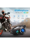 Q28 Motosiklet Kask Bluetooth Kulaklık 1080p Kamera Interkom Kulaklık Su Geçirmez Intercom