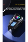 Q58-MAX Radyolu 2 Kişi Bağlantılı Bluetooth Kask Kulaklık Ekranlı Fenerli Müzik ve Telsiz Intercom
