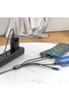 Şarj Kablosu 4in1 Iphone, Samsung, USB To 2xType-C/Micro-USB/Lightning Kablo 1M