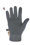 Softshell Unisex Oversize Gri Bisiklet, Motosiklet Eldiven Dokunmatik Kışlık Suya Dayanıklı, Polarlı, Kaymaz Avuçiçi