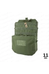 38CM Taktik Haki Yeşil Molle Yelek Montajlı Çanta NO11
