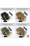 18CM Taktik Modüler Mini Haki Yeşil Göğüs Telefon Molle Çantası NO16
