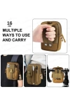 18CM Taktik Modüler Mini Tan Desert Göğüs Telefon Molle Çantası NO16