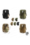 18CM Taktik Modüler Mini Tan Desert Göğüs Telefon Molle Çantası NO16