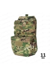 38CM Taktik Multicam Kamuflaj Molle Yelek Montajlı Çanta NO11