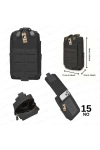 Taktik Outdoor Mini Molle Kemer, Çanta, Gidon Montajlı Çok Amaçlı Çanta Siyah NO15