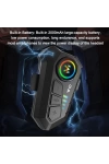 Y10-2X Motosiklet Bluetooth Kask Kulaklık – IPX6 Su Geçirmez, 1000M Interkom, 30 Saat Konuşma Süresi, 2in1 Mikrofon Seti
