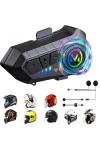 Y10 Motosiklet Bluetooth Kask Kulaklık – IPX6 Su Geçirmez, 1000M, 30 Saat Konuşma Süresi, 2in1 Mikrofon Seti