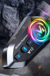 Y12 Motosiklet Kask Kulaklık Bluetooth 5.4 Intercom Ses Asistanlı