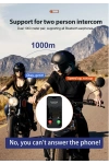Y20 2X Intercom Motosiklet Kask Kulaklığı – 1000m Bağlantı, NC Gürültü Engelleme, IPX6, BT 5.3 İnterkom