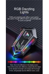 Y20 MAX BT 5.3 Intercom RGB IPX6 Su Geçirmez, RGB Işıklı Motosiklet Kask Kulaklığı