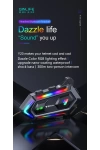 Y20 MAX BT 5.3 Intercom RGB IPX6 Su Geçirmez, RGB Işıklı Motosiklet Kask Kulaklığı