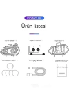 Y20 Motosiklet Kask Kulaklığı RGB Sesli Asistan Su Geçirmez NC Gürültü Engelleme, IPX6, BT 5.3
