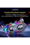 Y20 Motosiklet Kask Kulaklığı RGB Sesli Asistan Su Geçirmez NC Gürültü Engelleme, IPX6, BT 5.3