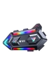 Y20 Motosiklet Kask Kulaklığı RGB Sesli Asistan Su Geçirmez NC Gürültü Engelleme, IPX6, BT 5.3