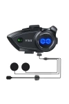 Y5X Motosiklet Kask Bluetooth Kulaklık 4lü Interkom Destekli, IPX6 Su Geçirmez, 1000mAh Batarya