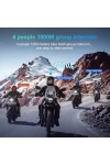 Y5X Motosiklet Kask Bluetooth Kulaklık 4lü Interkom Destekli, IPX6 Su Geçirmez, 1000mAh Batarya