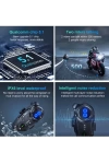 Y5X Motosiklet Kask Bluetooth Kulaklık 4lü Interkom Destekli, IPX6 Su Geçirmez, 1000mAh Batarya