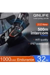 Y80 2X Intercom Motosiklet Kask Kulaklığı 32H 1000mAh 500m Bağlantı, NC Gürültü Engelleme, IP67, BT 5.3 İnterkom