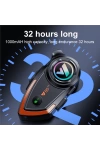 Y80 2X Intercom Motosiklet Kask Kulaklığı 32H 1000mAh 500m Bağlantı, NC Gürültü Engelleme, IP67, BT 5.3 İnterkom