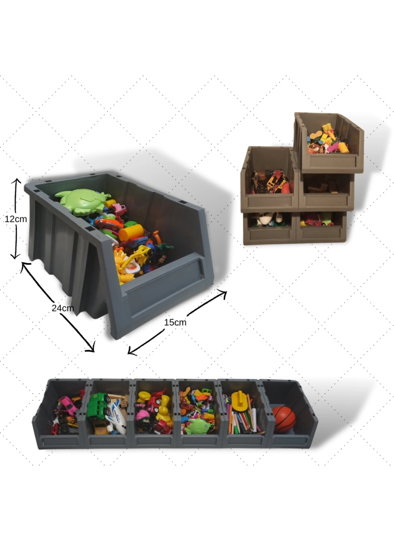 Çok Amaçlı Oyuncak Organizer Raylı Çekmece Kutusu 24x12x15