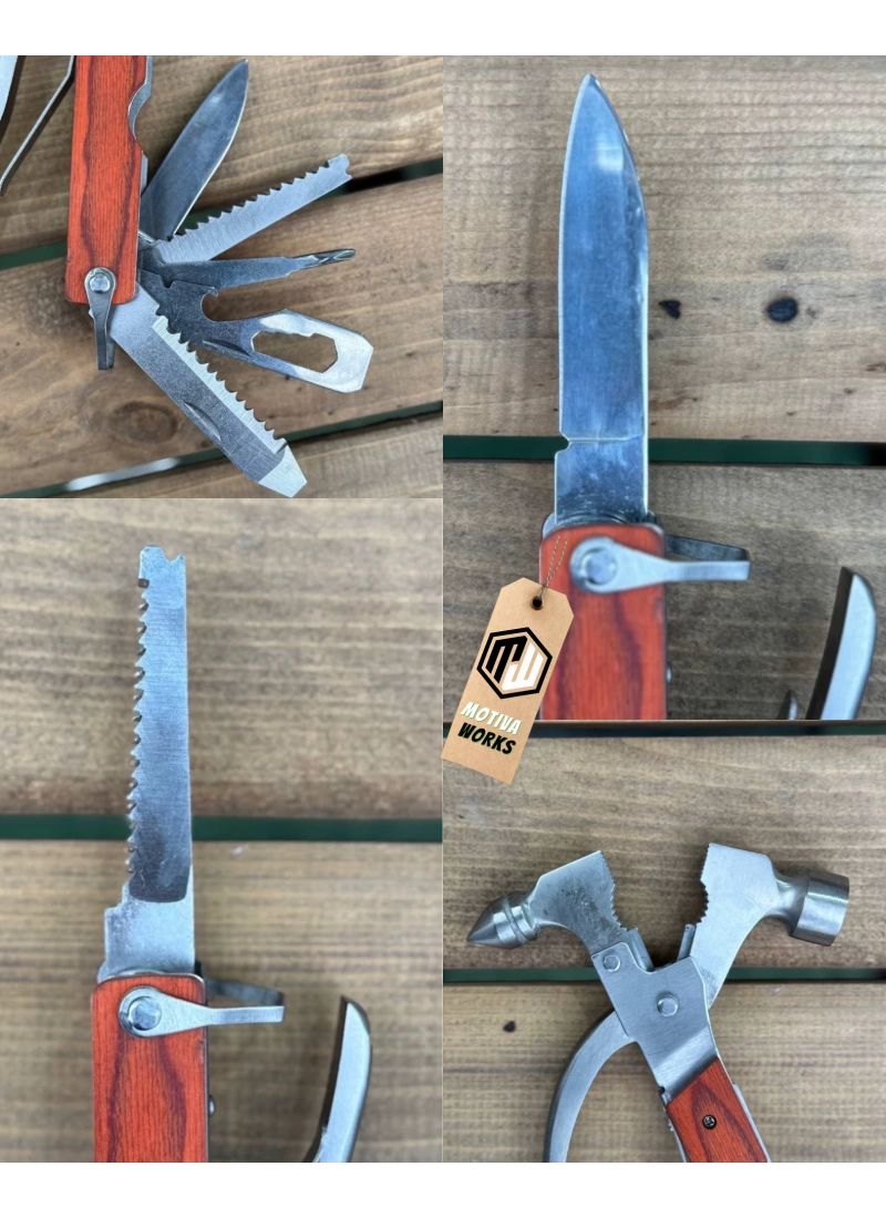 Multitool Çekiç Kırıcı Pense 19 Fonksiyonlu Çakı Yaşam Acil Durum Yaşam Seti