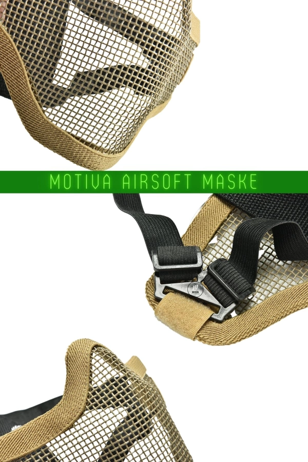 Airsoft Yüz Maskesi Siyah Ghost Koruyucu Pro Çelik Tel Maske