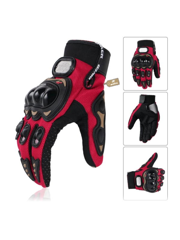 Probiker Motor - Bisiklet Eldiven 3 Renk Standart Elastik Kumaş Kırmızı