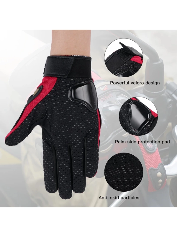 Probiker Motor - Bisiklet Eldiven 3 Renk Standart Elastik Kumaş Kırmızı