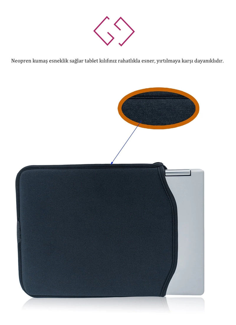 Macbook Neopren 13inç  Notebook Kılıfı Taşıma Çantası Apple Çanta Organizer 24,5x33x2