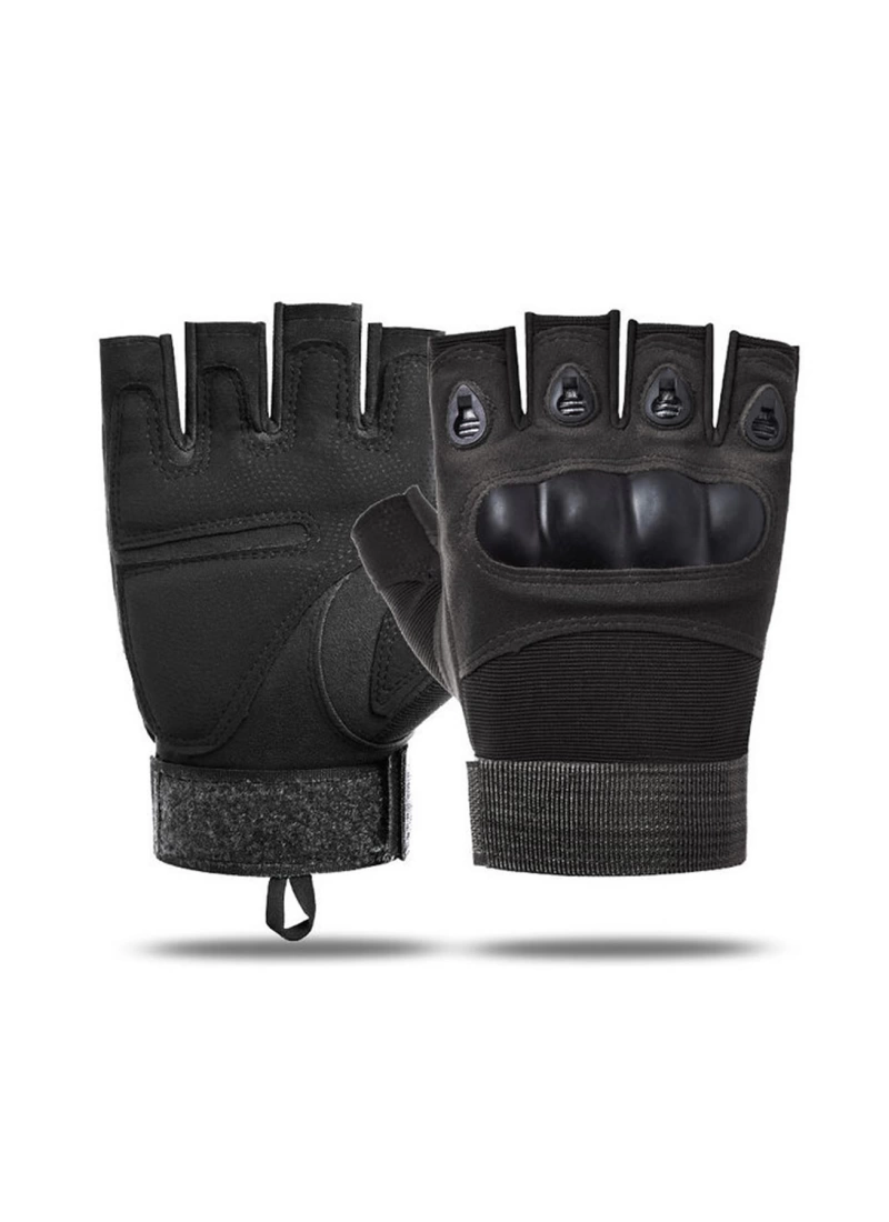 Kısa Taktik Combat Motosiklet Operasyon Outdoor Sport Korumalı Yarım Parmaksız Eldiven