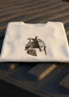 Warrior Helmet Printed Crew Neck White T-Shirt