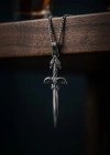 Şövalye Kılıcı Gümüş Kolye