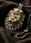 Markazit Taşlı Özel Yüze Kaplama Aslan Kral Kolye
