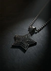 Markazit Taşlı Özel Yüzey Kaplama Küçük Yıldız Kolye