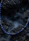 Silberne Halskette mit Lapis-Stein-Detail
