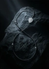 Double Sided Skull Silver Necklace with Ball Chain