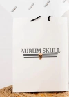 Arka Logolu Kurukafa Baskılı Kapşon İçi Logo Baskılı Fermuarlı Sweatshirt