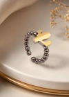 Çift Renkli Kaktüs Unisex Gümüş Yüzük