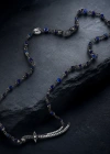 Dark Totem Lapis Taşlı Kılıç Gümüş Kolye