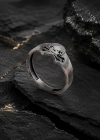 Oxidierter Totenkopf Silber Ring