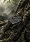 Oxidierte Moderne Liebe Platane Siegel Unisex Silber Ring