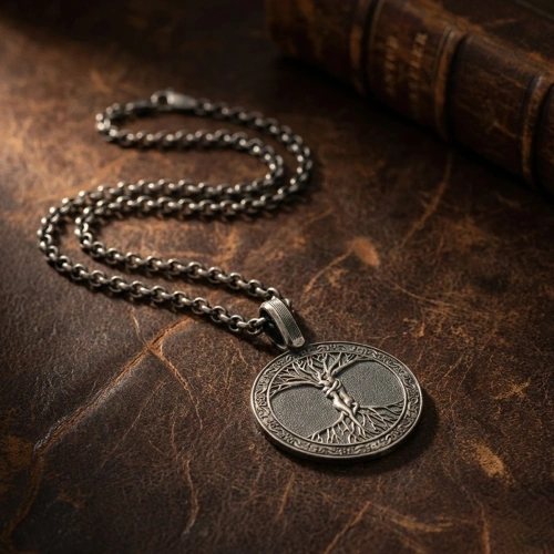 Aşk Çınarı Medal 925 Silver Necklace