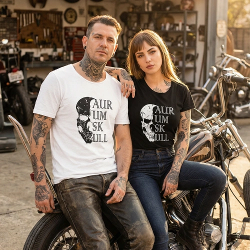 Skull Printed Crew Neck T-Shirt