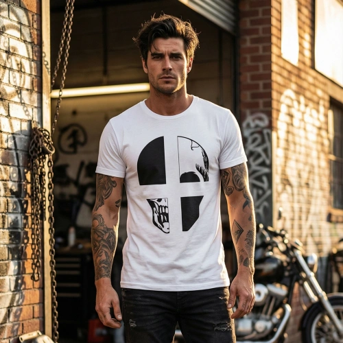 Skull Printed Crew Neck T-Shirt